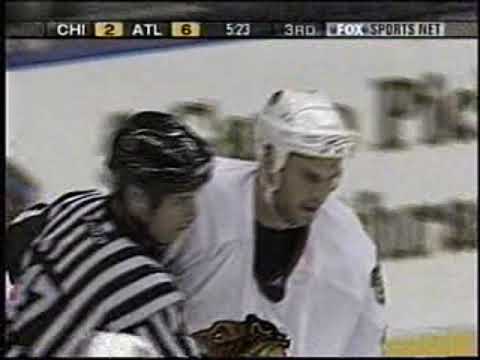 Jason Strudwick (Chicago BlackHawks) vs. Yannick Tremblay (Atlanta Thrashers) October 18, 2003
