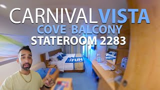 Carnival Vista Stateroom Tour — Bigger Than Expected? - Cove Balcony Room 2283
