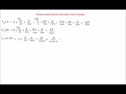 Converting decimal fractions with denominators that are powers of 10 into ordinary fractions