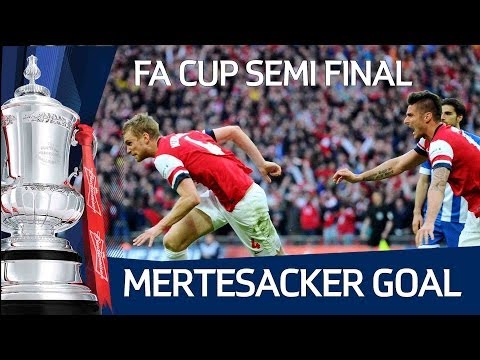 MERTESACKER GOAL: Per Mertesacker equalises for Arsenal