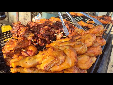 Kenya Street Food in Nairobi!! Chicken Gizzard, Drumsticks and Wings!!
