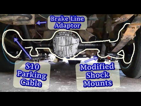 Ford 8.8 Install - Parking brake, Shock Mounts, Brake line - S10 LS Swap