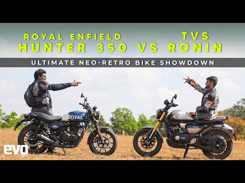 TVS Ronin vs Royal Enfield Hunter 350 | budget neo-retro bike comparison test | evo India