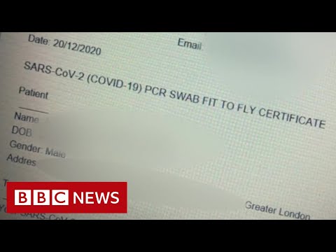 歐洲刑警組織稱，犯罪分子出售的假Covid-19測試證書 - BBC News (Fake Covid-19 test certificates sold by criminals, Europol says - BBC News)