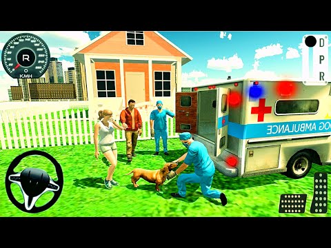 Ambulance Dog Rescue Driving Game - Animals Offroad Van Driver Simulator - Best Android GamePlay