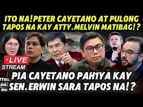 LIVE TODAY|PETER CAYETANO AT PUL0NG TAP0S KAY ATTY.MELVIN MATIBAG|PIA CAYETANO PAH1YA KAY SEN.ERWIN?