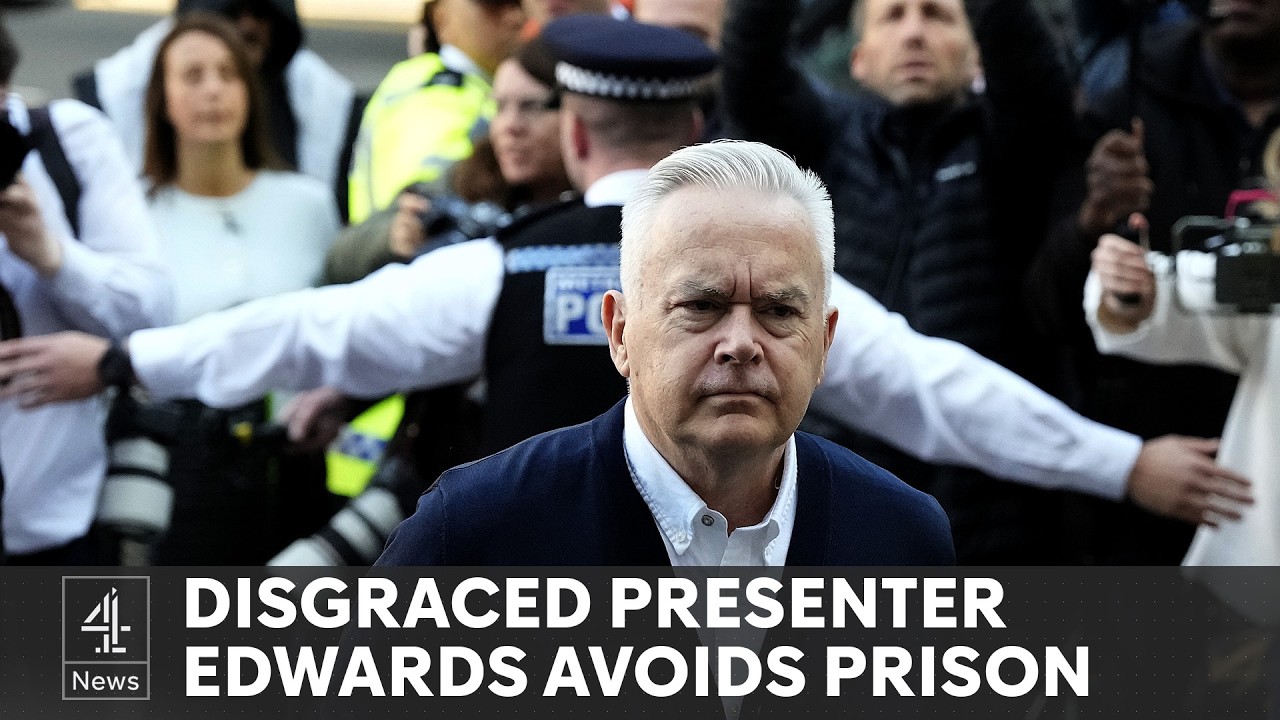 Former BBC presenter Huw Edwards given six month suspended jail sentence