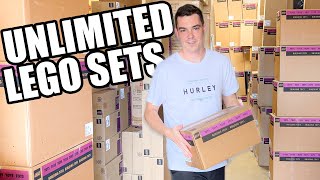 I got in a LEGO WAREHOUSE! (MandR Vlog)