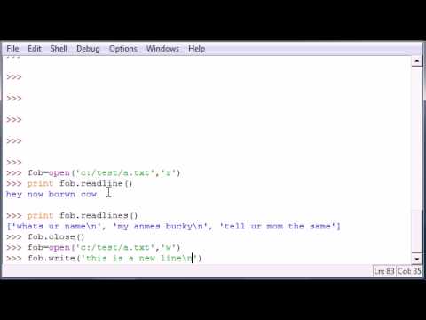 Python Programming Tutorial – 42 – Reading and Writing