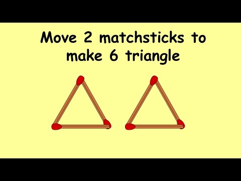 Make 6 triangle by moving only two matchsticks | Match stick puzzle #122 | Puzzles with Answer