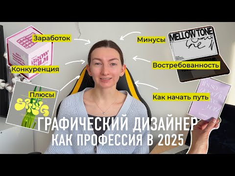 Правда о графическом дизайнере в 2025 году. Всё о профессии. Конкуренция, доход, плюсы и минусы