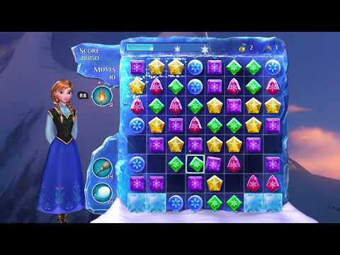 Frozen Free Fall: Snowball Fight Level 129 Walkthrough, , No Power Ups