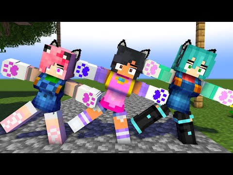 first meet yay arigato mario aphmau, kim and miku - minecraft animation #shorts