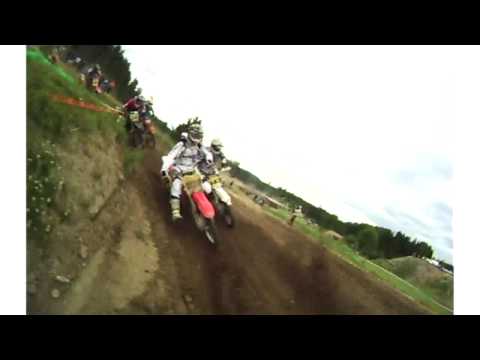 Helmet cam motocross Karkkila: First lap of second MX1 race with Harri Kullas #151