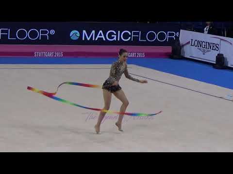 Sara Mohammed ROSTOM (EGY) ribbon - 2015 Stuttgart worlds Qualifs