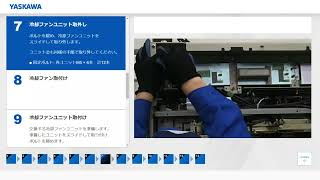 【安川電機】安川マトリクスコンバータ U1000  MODEL:CIMR-UA4□0477～4□0930 冷却ファン交換手順