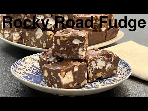 The Textures In This Fudge Are Fantastic - Rocky Road Fudge -  The Simplest Fudge You Can Make