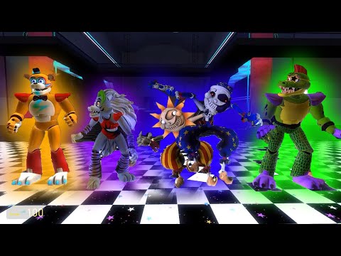 🦵 Spartan Kicking All FNAF SB Animatronics | Fnaf Security Breach in Garrys mod