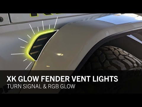 XK Glow JL/JT Fender Vent Turn Signal w/ RBG Glow
