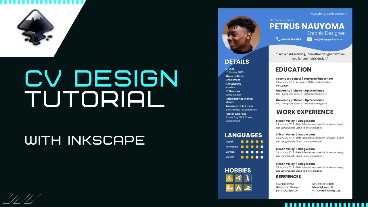 CV Design - Inkscape Beginner Tutorial