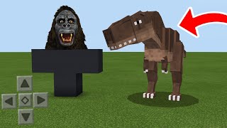O que acontece se invocar o KING KONG e um DINOSSAURO no MINECRAFT?