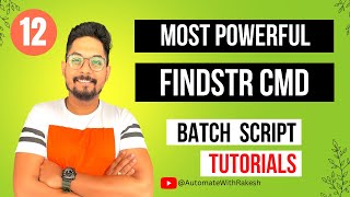 Batch Script Command FindStr to find a data from computer files