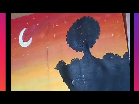 How to make simple evening painting ( tutorial ) | easy way to make | @craftwithnandani2652