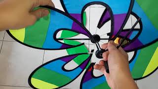 TUTORIAL Rainbow Vertical Sunflower 3D Green Blue - kincir angin lengkap di Bandung 082127888810