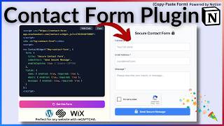 Contact Form with reCAPTCHA for Website No Code get data Notion DB #form #contact #plugins #web