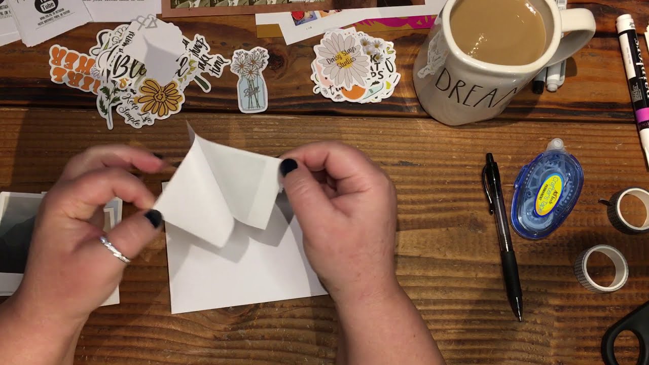 Decorate With Me: Envelope for Shell using washi and stickers