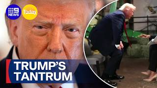 Trump abruptly storms out of NBC interview over rigged election claims | 9 News Australia