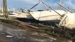 Hurricane damage from Irma and Maria on St. Thomas St. John and Tortola