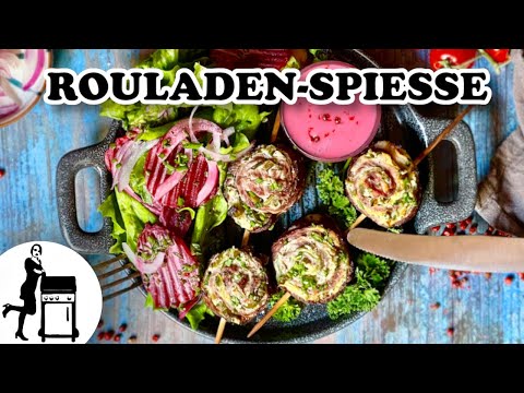Rouladen grillen | in Scheiben am Spieß | Die Frau am Grill