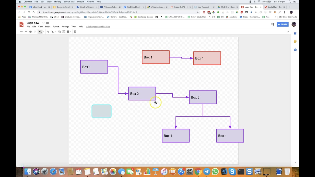 How to create flow diagrams in Google Drawing