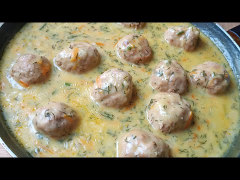 Meatballs in dill and carrot sauce