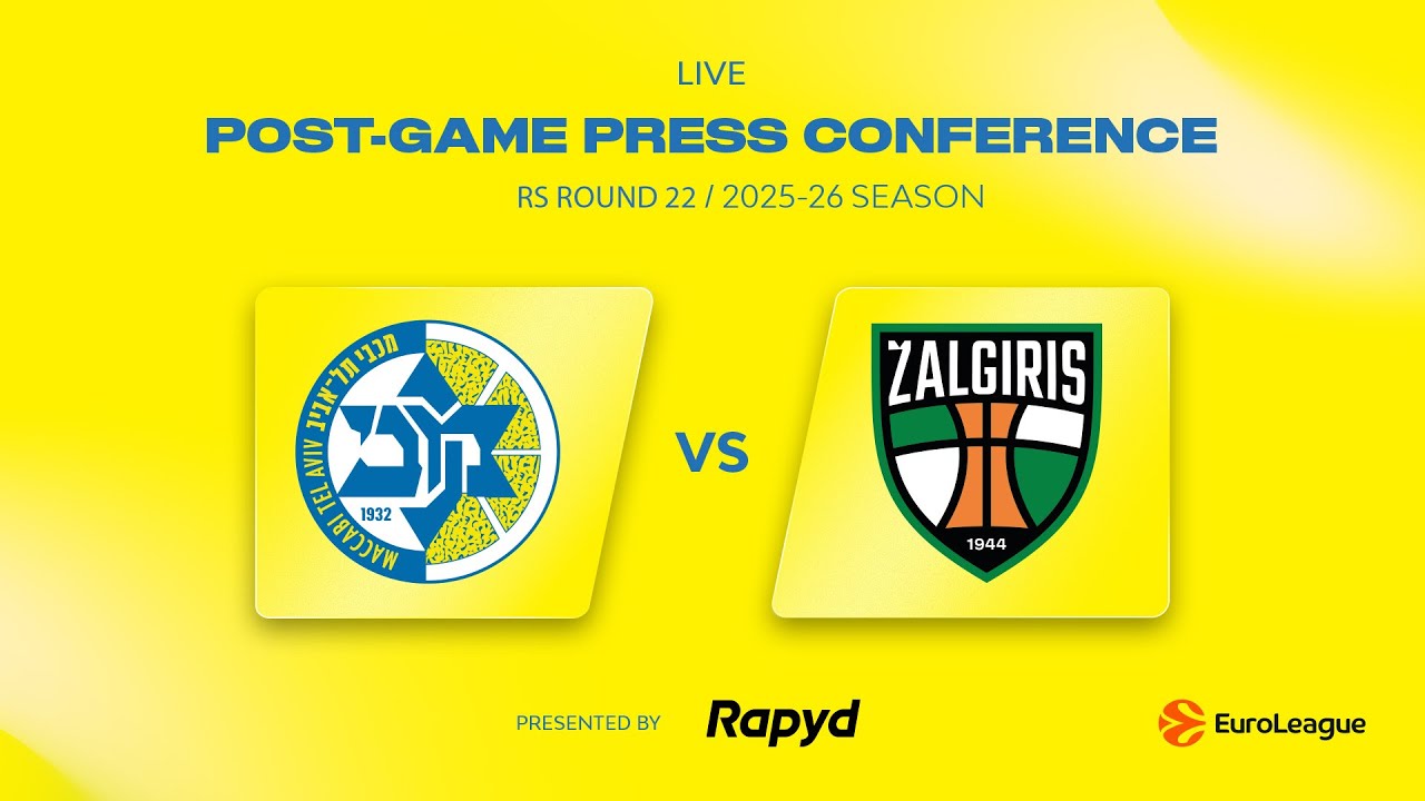 Press conference - Maccabi Rapyd Tel Aviv vs Žalgiris Kaunas | צפו במסיבת העיתונאים