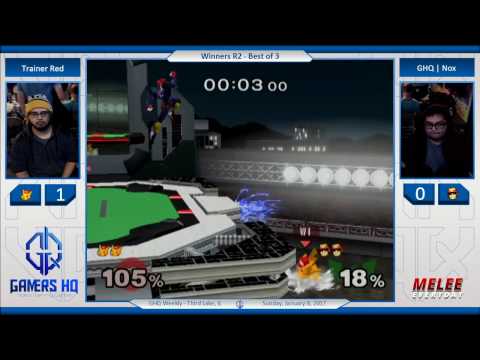GHQ Weekly [1/8/17] - GHQ | Nox (C. Falcon) vs. Trainer Red (Pikachu) - SSBM - Winners R2