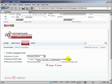 How to create a Language Pack in DotNetNuke - Video #209