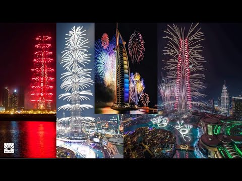 new year's 2021, dubai puts on dazzling fireworks show from iconic burj khalifah