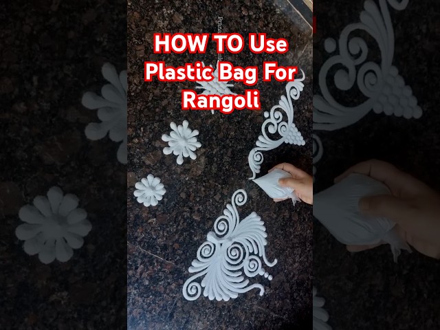 How use plastic bag for rangoli designs by pranali tulsankar - video 2
