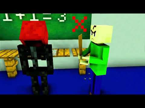 Monster School  BALDIS BASICS CHALLENGE   Minecraft Animation 2