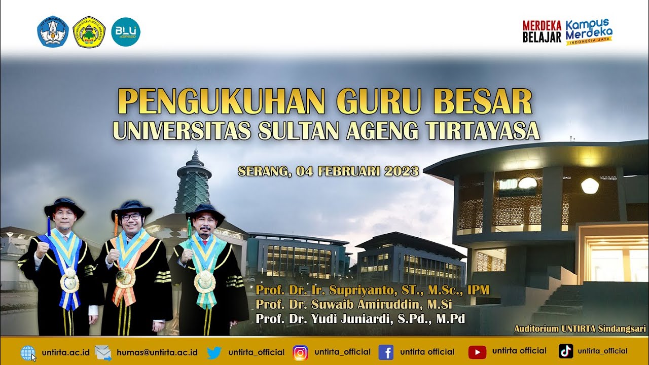 PENGUKUHAN GURU BESAR UNTIRTA 2023