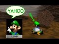 Mario Kart 64 Blooper Luigi Cheers On Being Crushed By Rock