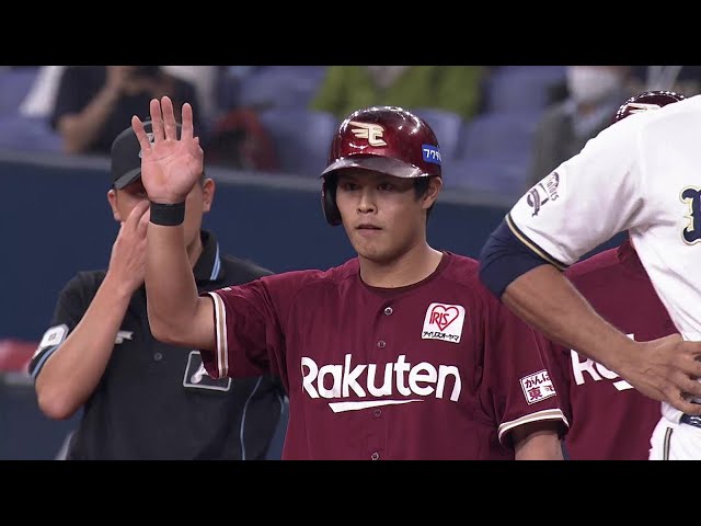 【7回表】イーグルス・山崎剛 レフトへ逆転のタイムリーヒットを放つ!! 2021年10月20日 オリックス・バファローズ 対 東北楽天ゴールデンイーグルス