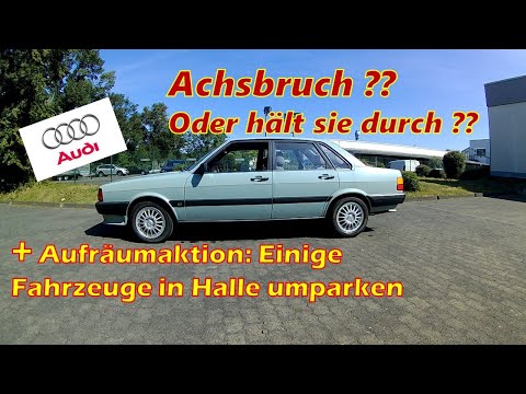 ERSTE Fahrt mit Audi 80 B2 nach RESTAURIERUNG der VORDERACHSE und Audi COUPE bekommt NEUEN Parkplatz
