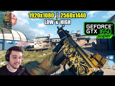 Part of a video titled GTX 1650 Super | COD Warzone - 1080p, 1440p / Low & High