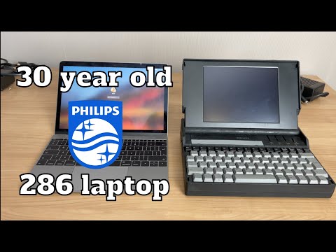 30yr old Philips PCL 203 286 laptop at a whopping 12MHz