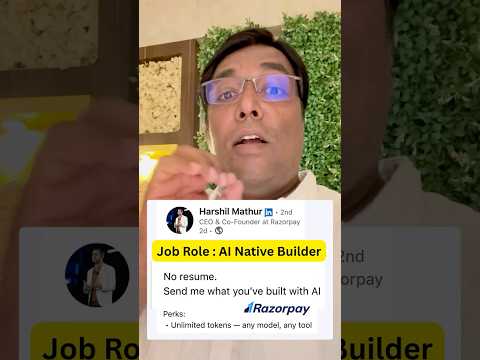 No Resume or CV - AI Native Builder Job Opening at Razorpay
