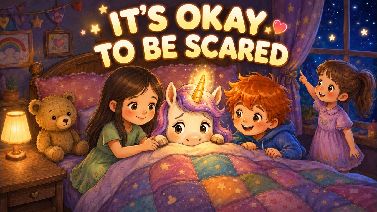 Watch the It's Okay to Be Scared animated bedtime song on YouTube