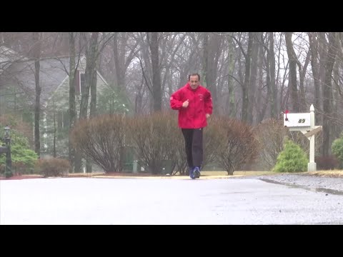 Boston Marathon director Dave McGillivray had open-heart triple bypass surgery just six months ago, but that's not stopping him from running his 47th consecutive marathon in Boston next week. (April 11)